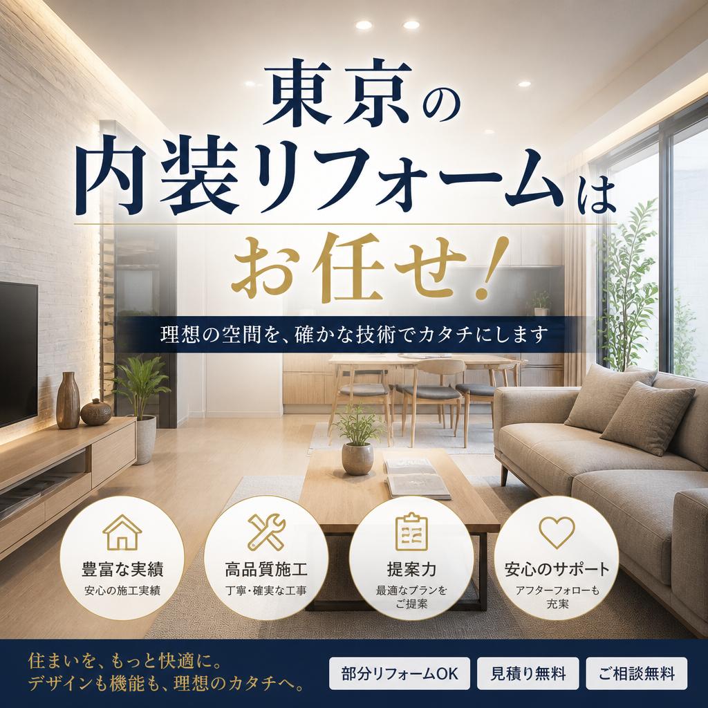 東京の内装リフォームはお任せ！