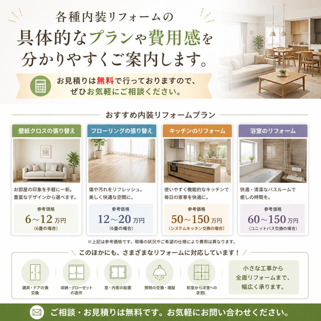 お値段・プランのご案内