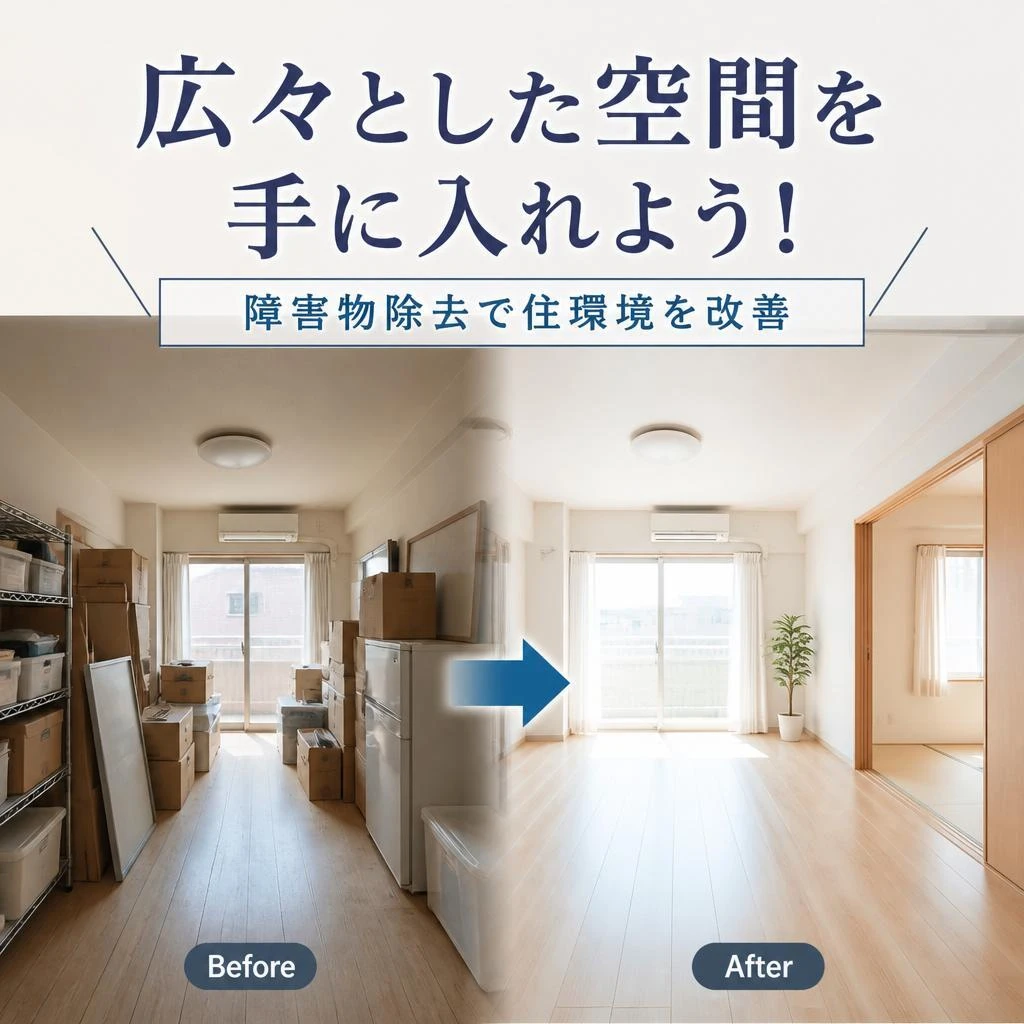 広々とした空間を手に入れよう！障害物除去で住環境を改善