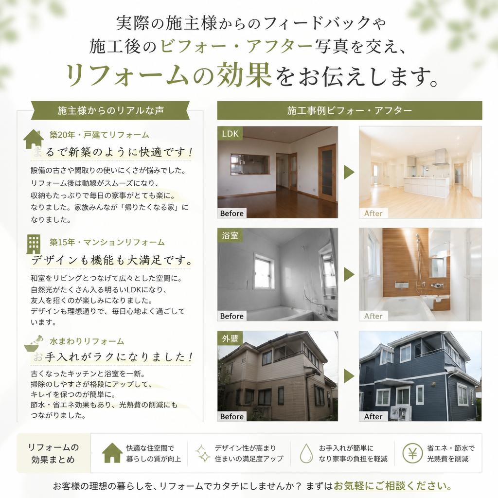 5. お客様の声と施工後の変化