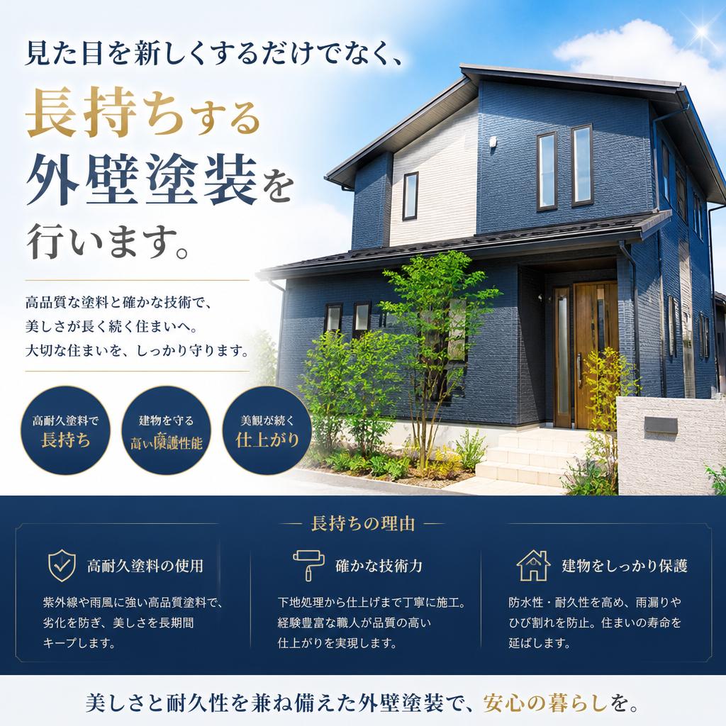 4. 外壁塗装：見た目だけでなく耐久性も