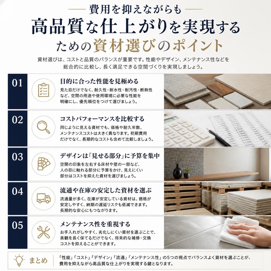 無駄を省く！賢いリノベーション資材選び