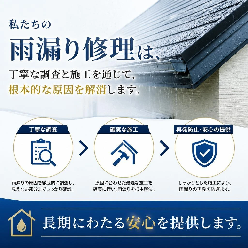 高品質な雨漏り修理