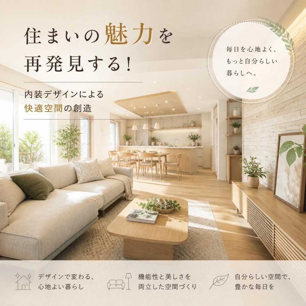 住まいの魅力を再発見する！内装デザインによる快適空間の創造