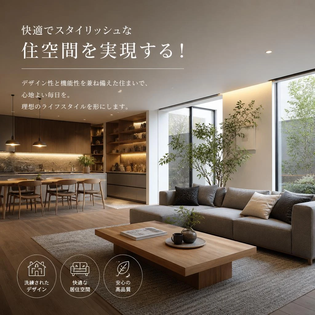 快適でスタイリッシュな住空間を実現する！