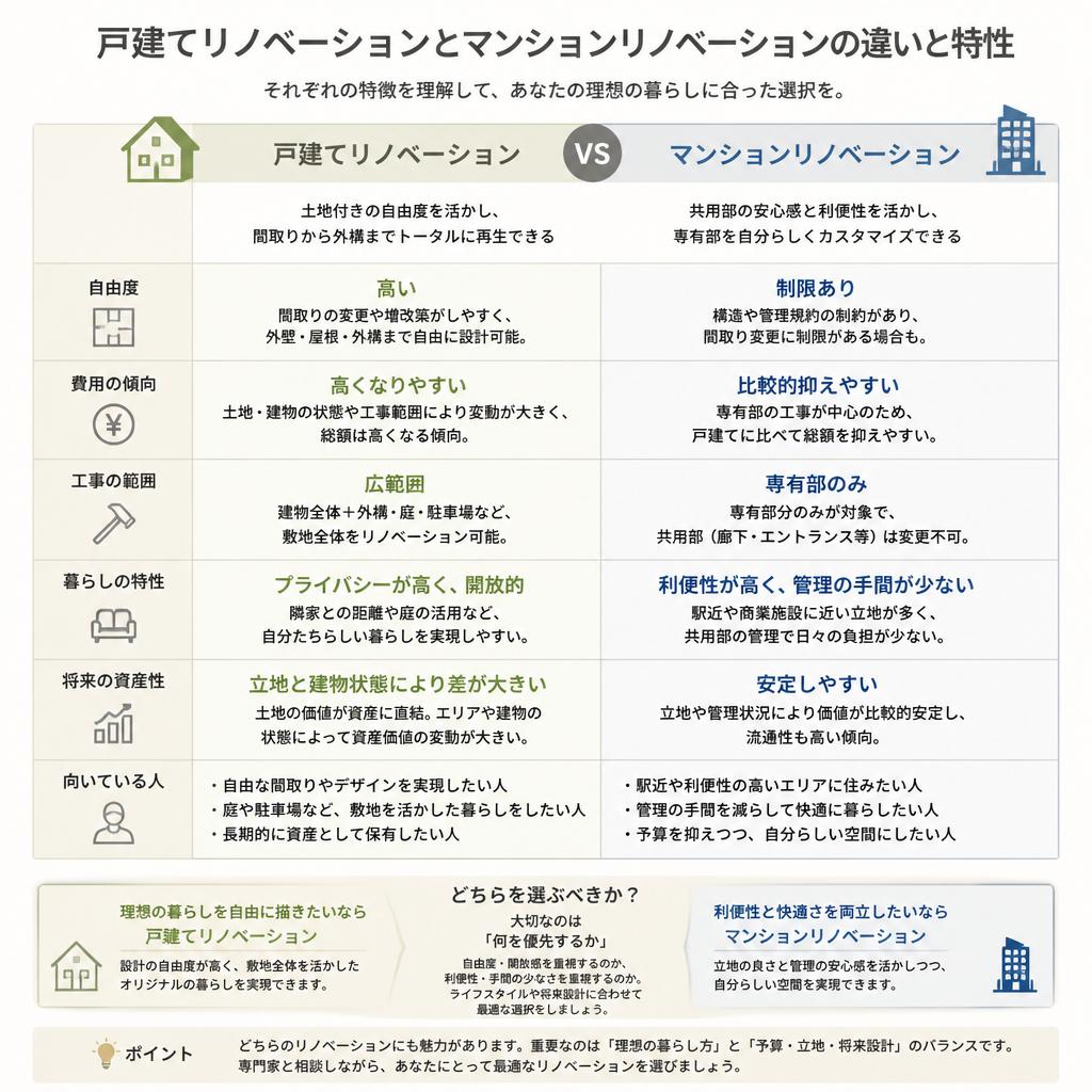 4. 戸建てリノベーションとの違い