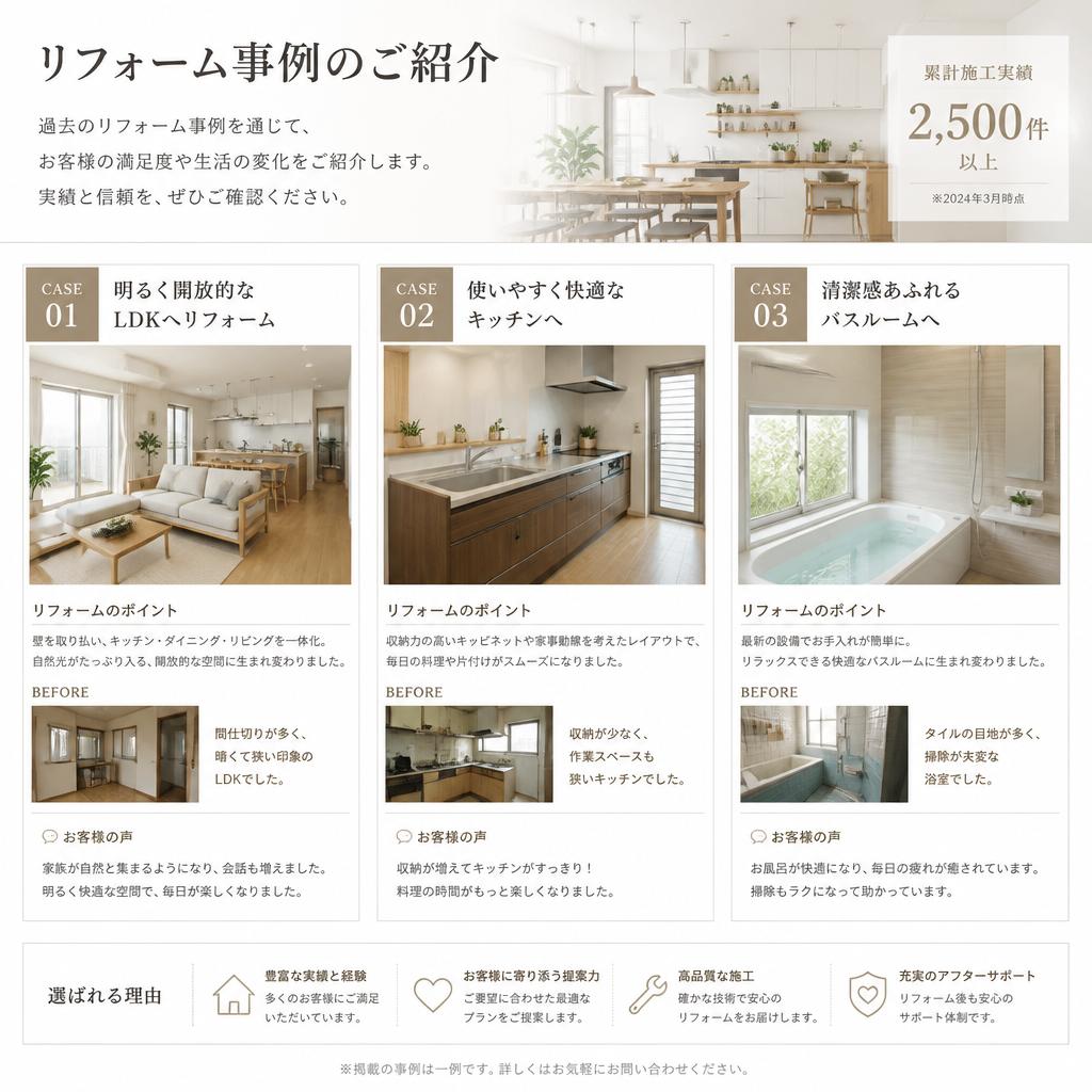 5. お客様の声：実際のリフォーム事例