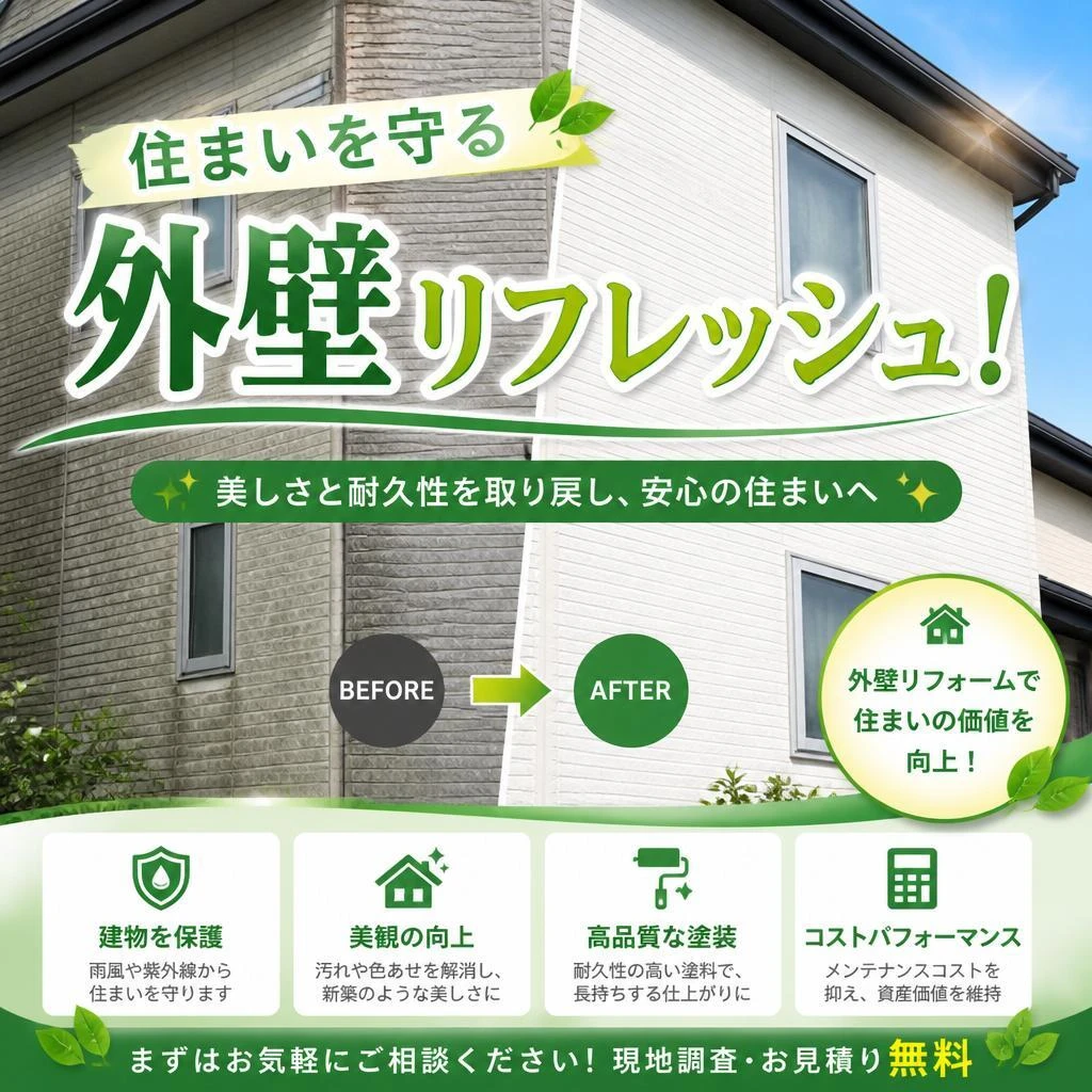 住まいを守る外壁リフレッシュ！